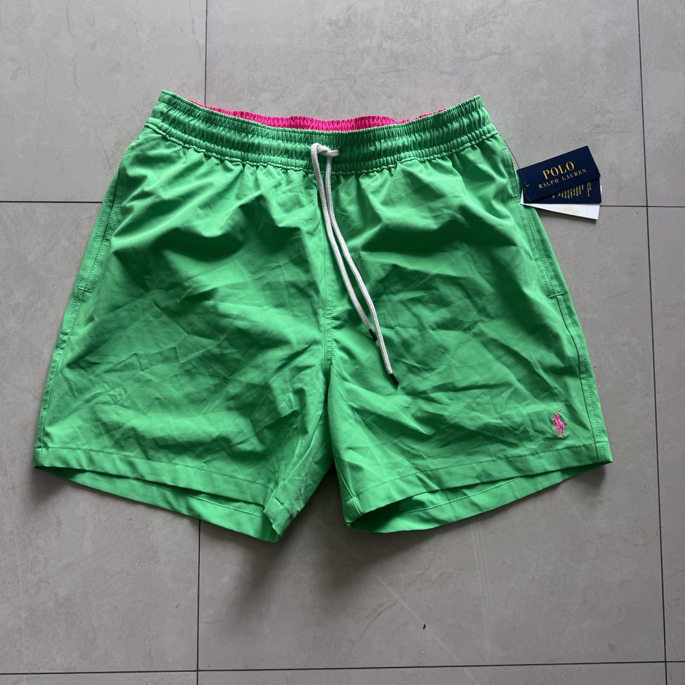 Polo Ralph Lauren Traveller Swim Shorts Men’s Medium M Green Pink NWT $75
